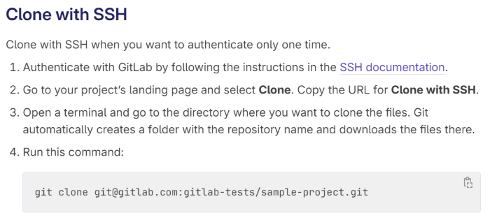 clone via SSH